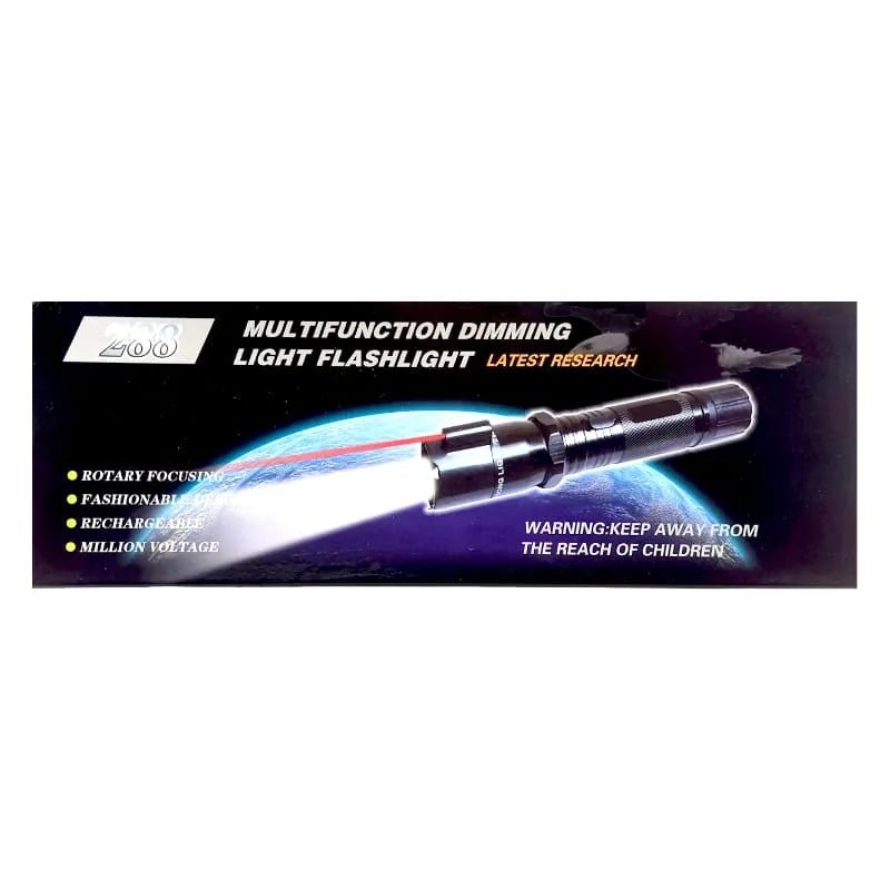 Linterna Taser Y Laser de color Negro Luz Blanca - Camva Store