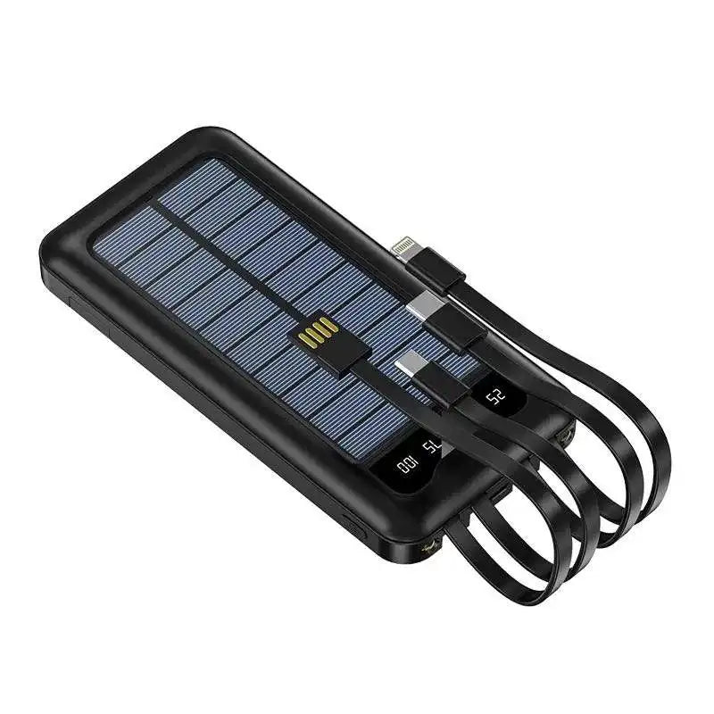 Power Bank Batería Portátil 20.000mah Carga Solar con 4 Conectores - Camva Store