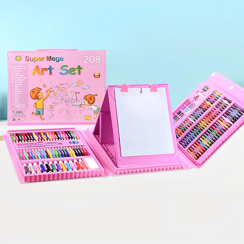 Set Kit Colores Juego Arte/Dibujo Creativo Infantil - 208 Pcs - Camva Store