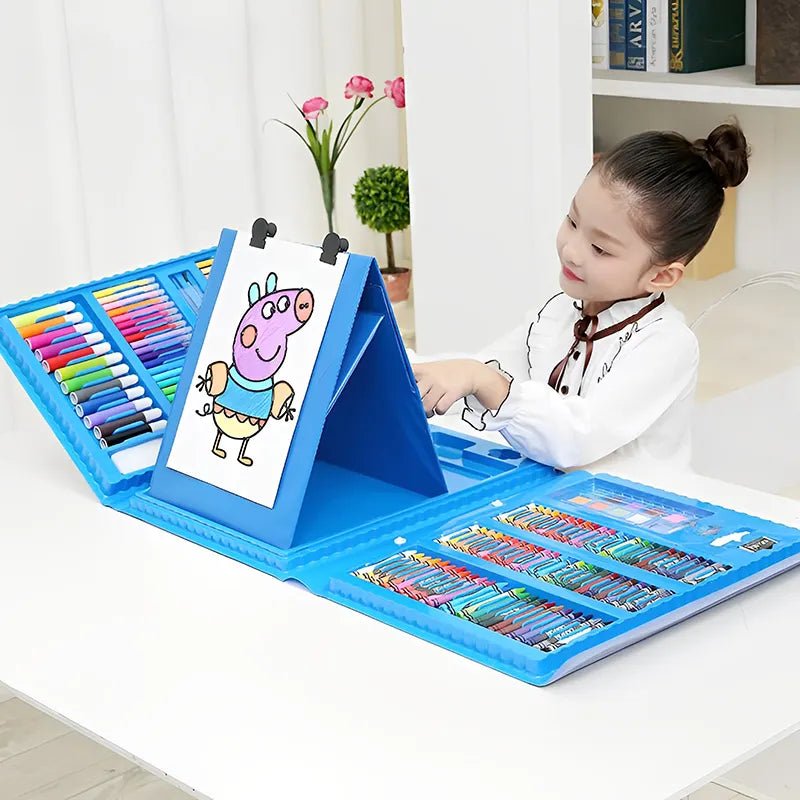 Set Kit Colores Juego Arte/Dibujo Creativo Infantil - 208 Pcs - Camva Store