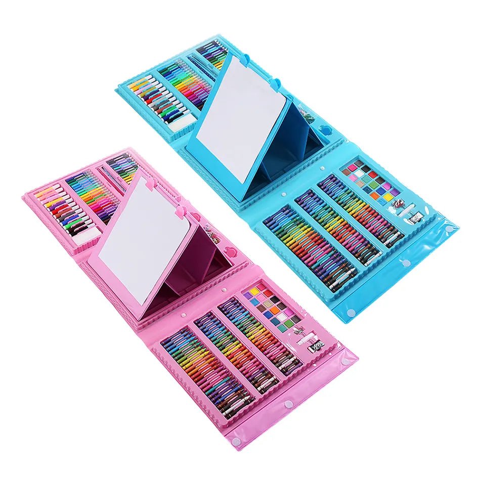 Set Kit Colores Juego Arte/Dibujo Creativo Infantil - 208 Pcs - Camva Store