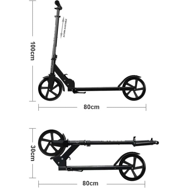 Scooter Monopatin Patineta Altura Ajustable y plegable en Acero para Jovenes