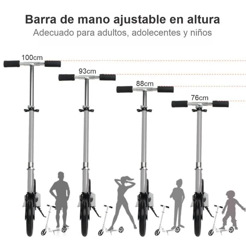 Scooter Monopatin Patineta Altura Ajustable y plegable en Acero para Jovenes