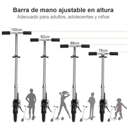 Scooter Monopatin Patineta Altura Ajustable y plegable en Acero para Jovenes