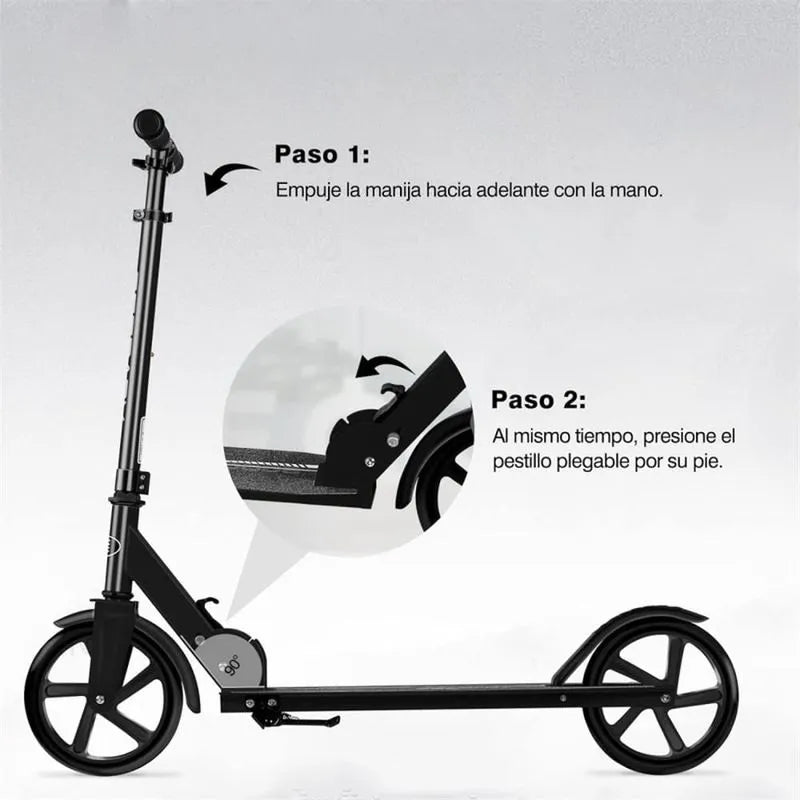 Scooter Monopatin Patineta Altura Ajustable y plegable en Acero para Jovenes