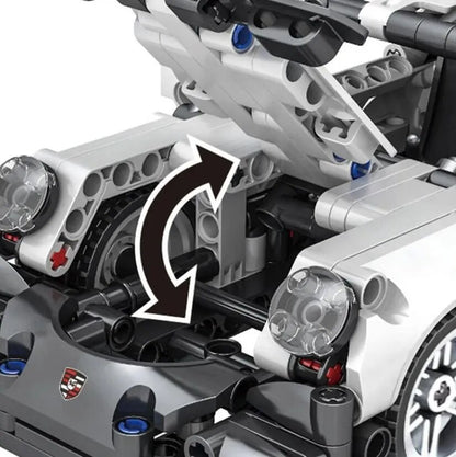 Set De Construcciónde Bloques armables con motivo Carro Porsche 911 con 450 Piezas