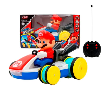 Carro Control Remoto Mario Bros Kart + 4 Pilas AA Recargables con cargador