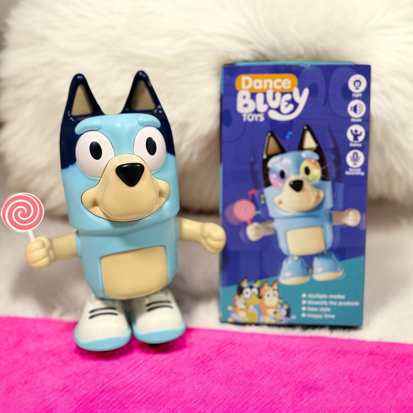 Muñeco Juguete Dance Bluey Bailarín Repite Voz + Pilas AAA con Cargador incluidos