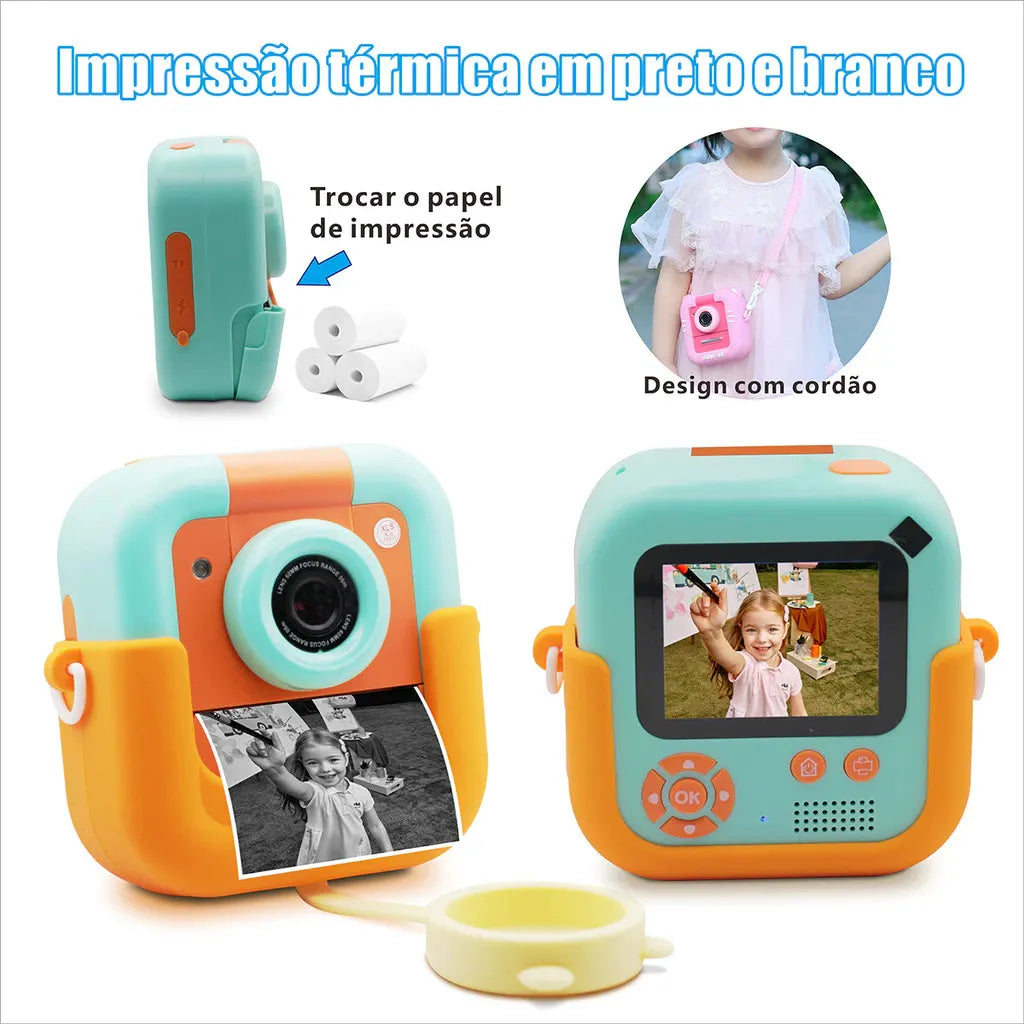 Cámara Digital Con Impresora Instantánea Imagen Y Video B/N