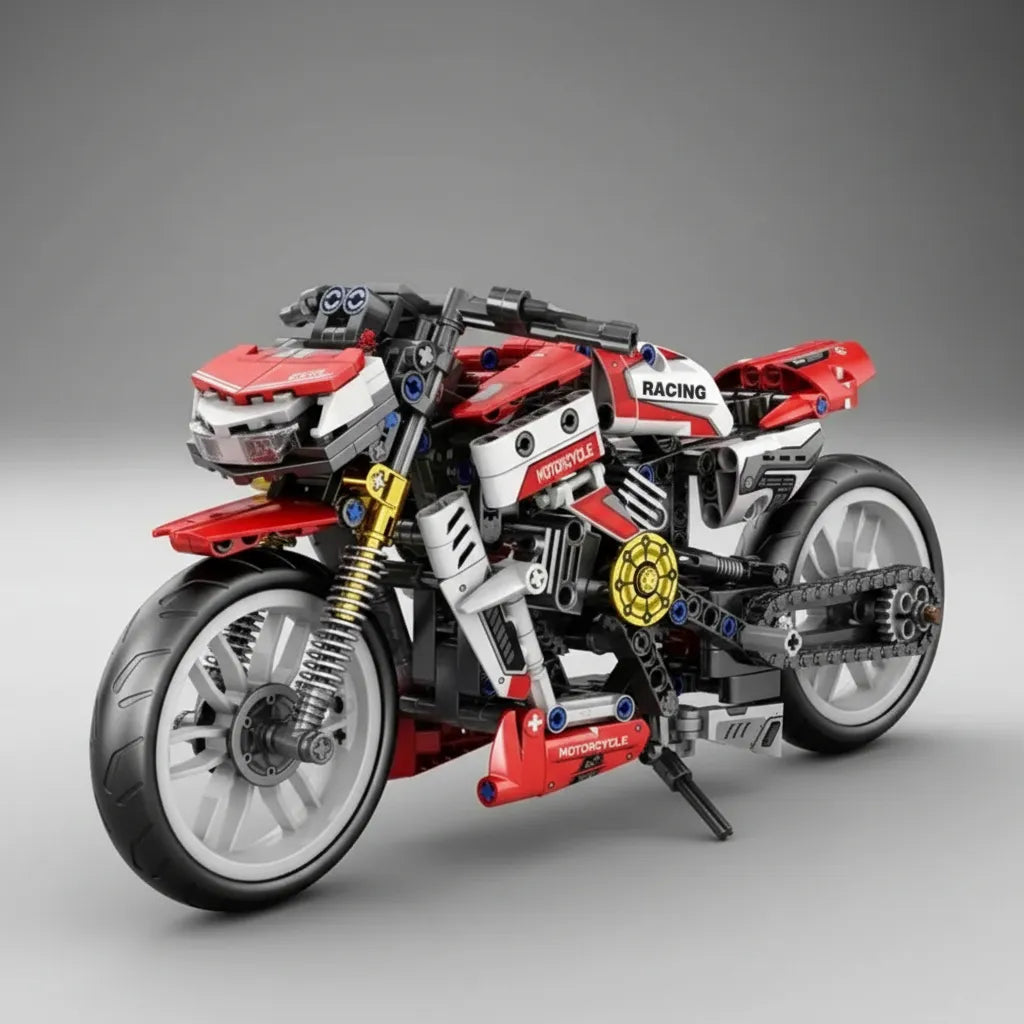 Set De Construcción de Bloques Armable Moto Deportiva Juguete con 467 Piezas