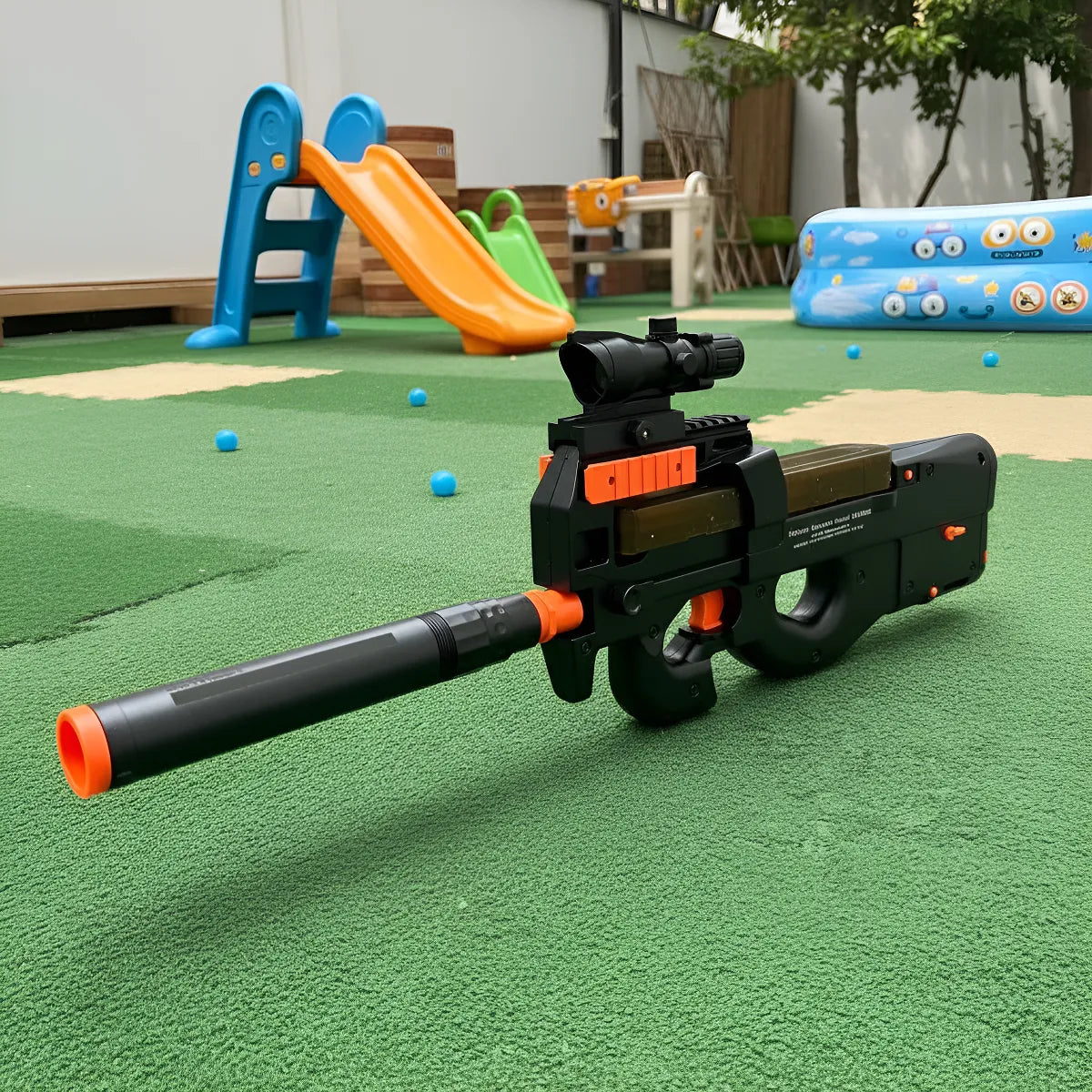 Pistola De Hidrogel P90 Eléctrica Automática Recargable