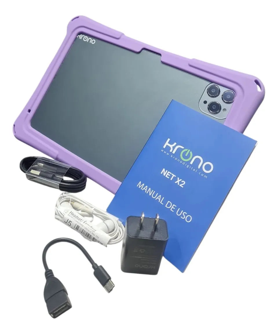 Tablet Net X2 con Android 15, 10 Pulgadas de Pantalla HD, 8gb Ram + 64gb + Forro Para niño y niña