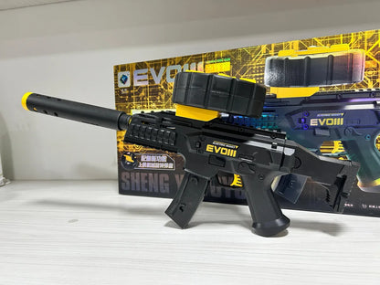Pistola Hidrogel Evo III Realista Automática Recargable Juguete + 5.000 Bolas de Hidrolgel
