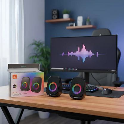Parlante Para Pc Laptop Kisonli Rgb X7 Altavoz Gamer