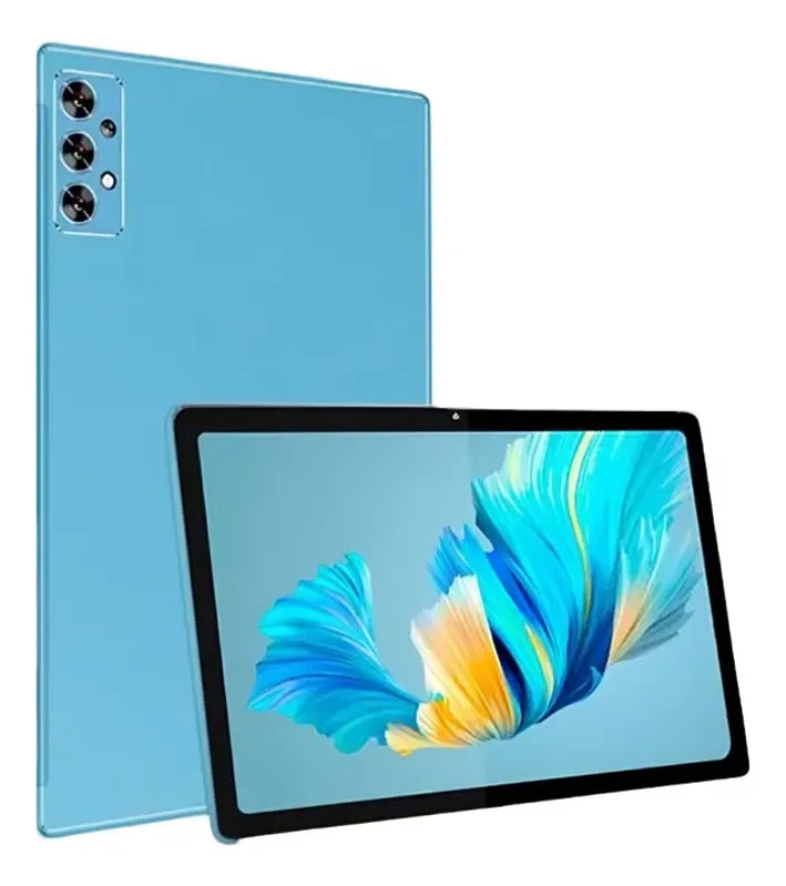 Tablet Krono Net X2 con Android 15, Pantalla 10 Pulgadas HD, 8gb Ram + 64gb + forro Azul y Gris