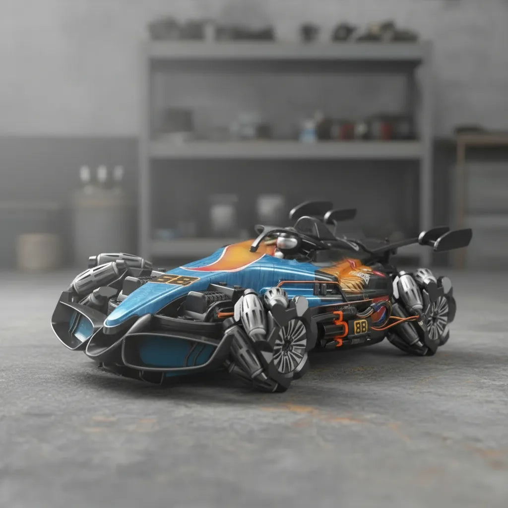 Carro a Control Remoto Hot Wheels Avenger Con Sensor De Mano Luces Led Y Humo