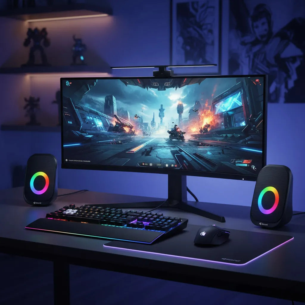 Parlante Para Pc Laptop Kisonli Rgb X7 Altavoz Gamer