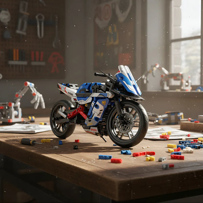 Set De Construcción armable en bloques Moto Carreras Juguete de 426 Piezas