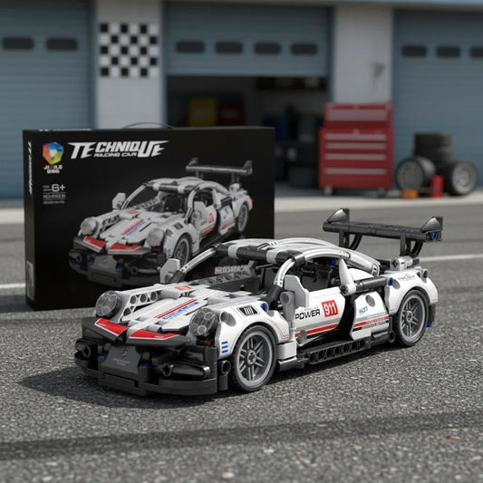 Set De Construcciónde Bloques armables con motivo Carro Porsche 911 con 450 Piezas