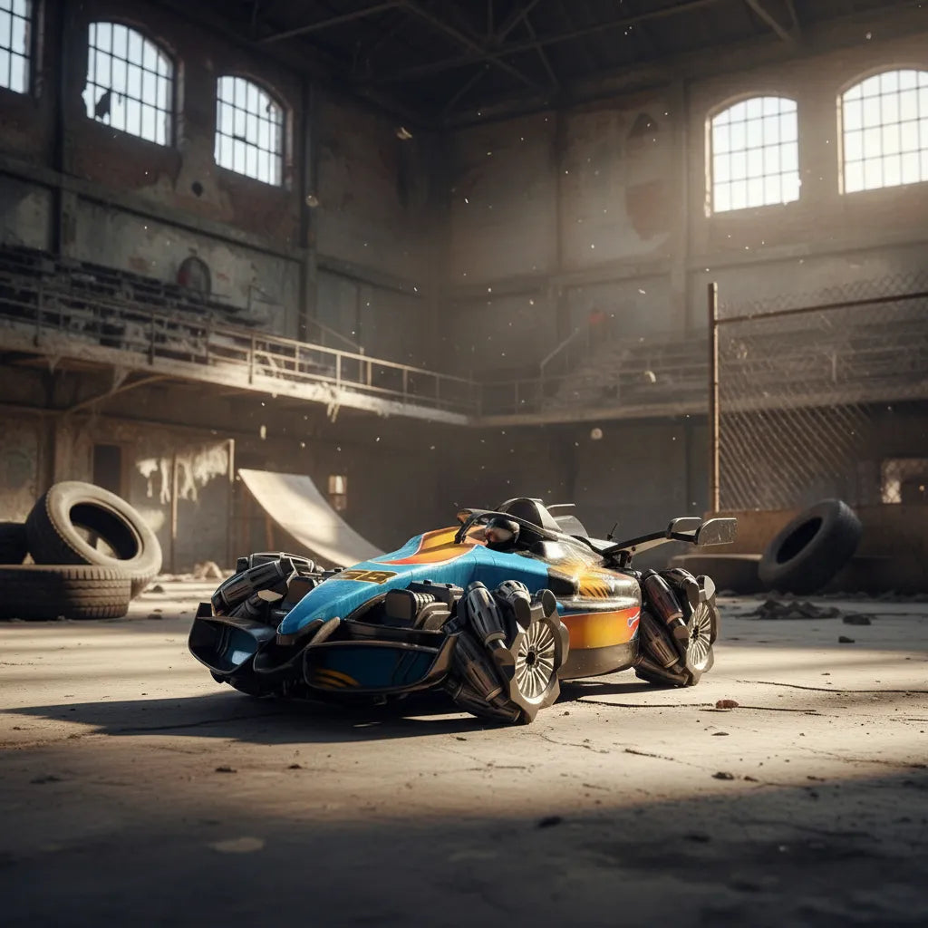 Carro a Control Remoto Hot Wheels Avenger Con Sensor De Mano Luces Led Y Humo