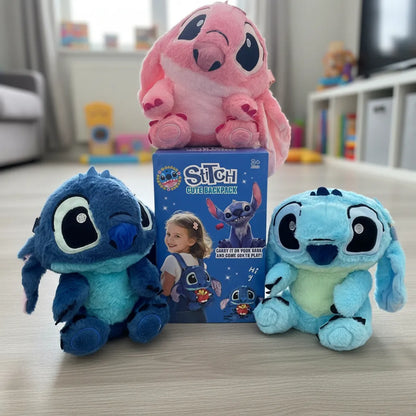 Bolso Maleta De Stitch + Kit De Maquillaje Para Niña Regalo Azul Oscuro