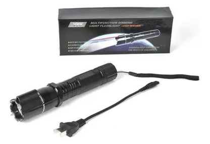 Linterna Taser Y Laser de color Negro Luz Blanca