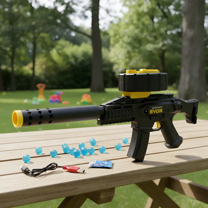 Pistola Hidrogel Evo III Realista Automática Recargable Juguete + 5.000 Bolas de Hidrolgel