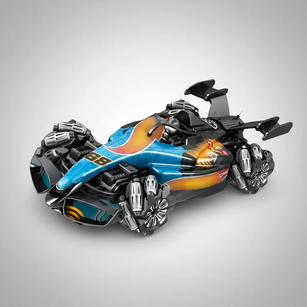 Carro a Control Remoto Hot Wheels Avenger Con Sensor De Mano Luces Led Y Humo