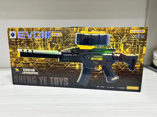 Pistola Hidrogel Evo III Realista Automática Recargable Juguete + 5.000 Bolas de Hidrolgel