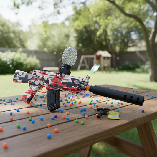Pistola Bolas Gel Automática Orbis Hidrogel Juguete Ak47