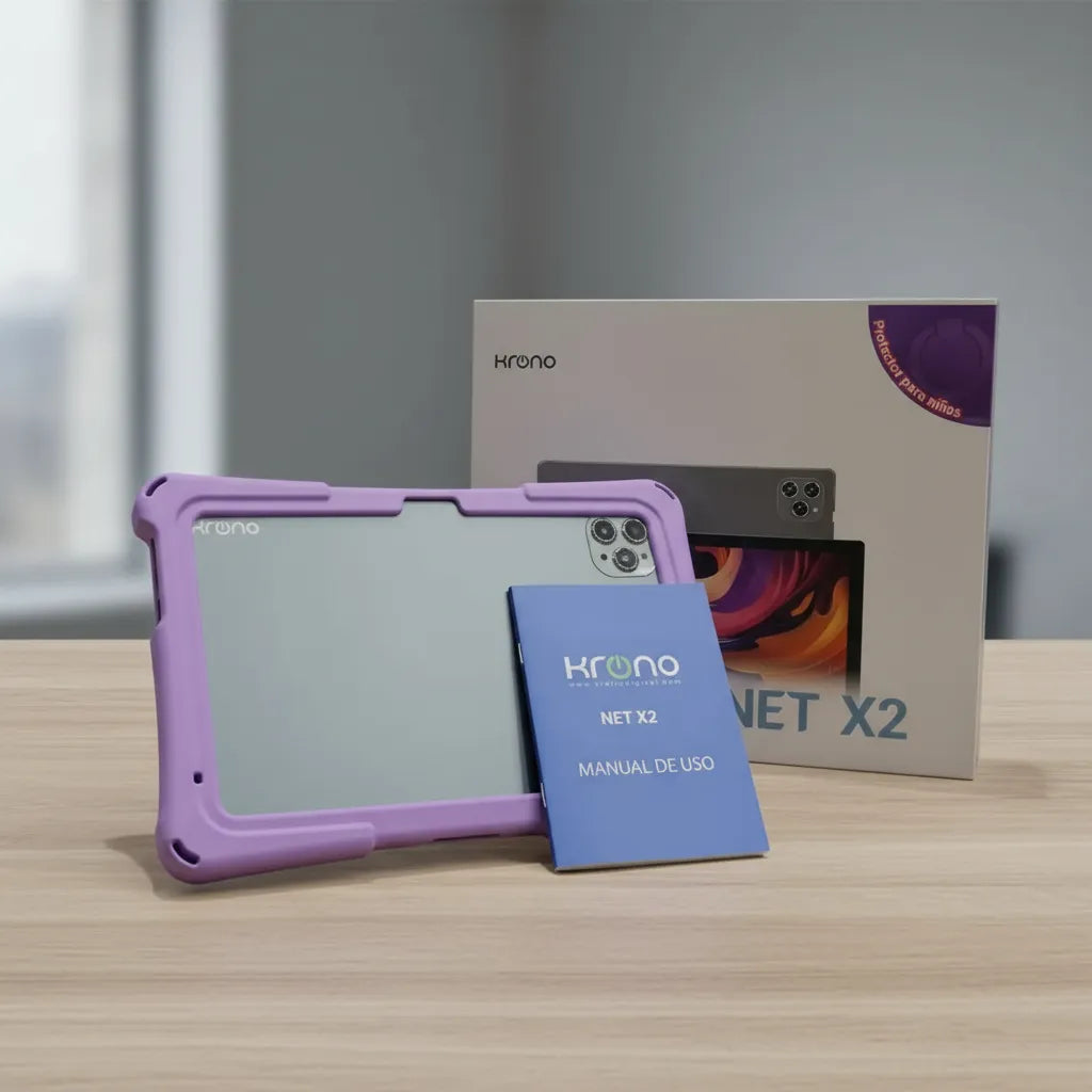 Tablet Net X2 con Android 15, 10 Pulgadas de Pantalla HD, 8gb Ram + 64gb + Forro Para niño y niña