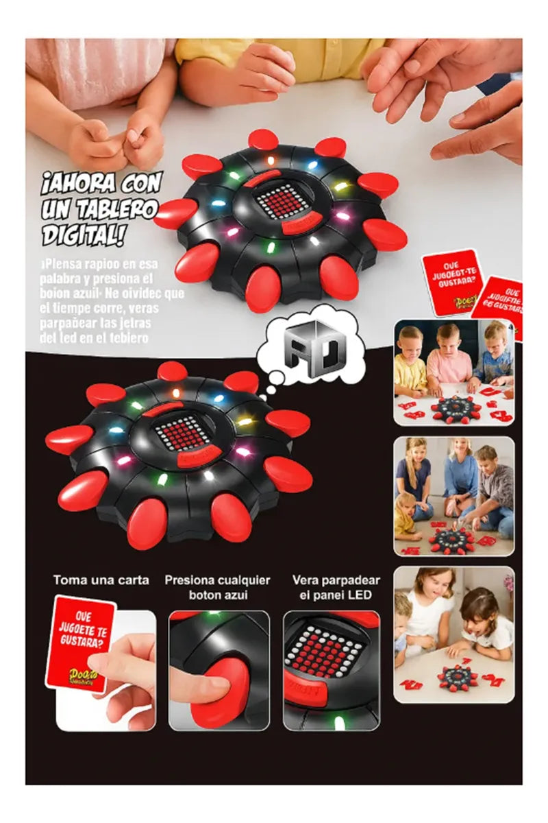 Combo Juego De Mesa Basta 3.0 Electrónico (ultima edición)  Didáctico + Gratis Cargador y 4 Pilas AA