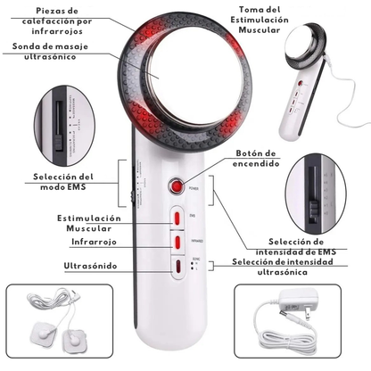 Masajeador Portátil Ultrasonido + Infrarrojo De Fisioterapia