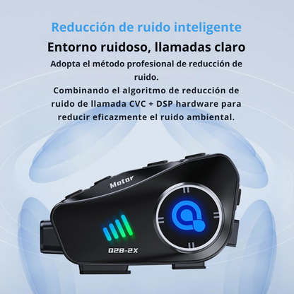 Intercomunicador Casco Moto Cámara Full HD Resistencia Agua