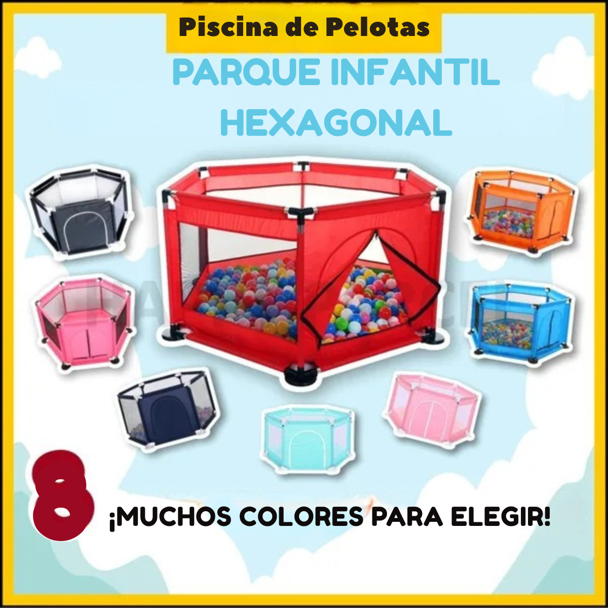 Piscina De Pelotas Niños Carpa Infantil 30 Pelotas Juegos Para Niño Y Niña Colores Variados