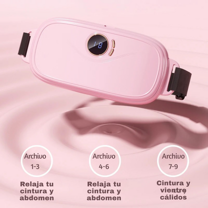 Cinturon Térmico Eléctrico Recargable Alivia Cólicos con función vibradora