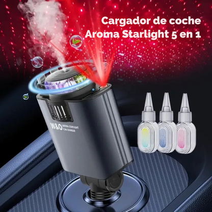 Cargador De Carro Carga Rápida + Humificador (ambientador)+ Proyector (luces Led)