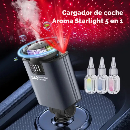 Cargador De Carro Carga Rápida + Humificador (ambientador)+ Proyector (luces Led)