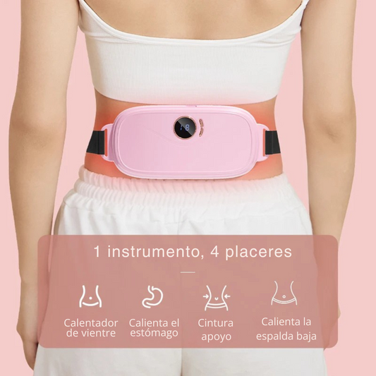 Cinturon Térmico Eléctrico Recargable Alivia Cólicos con función vibradora