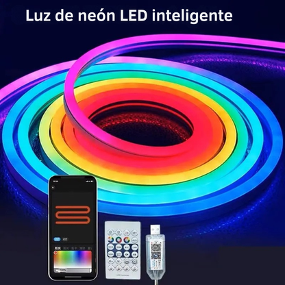 Cinta Led Luz Decorativa Neon Rgb Manguera 5 Mts Para interores y exteriores