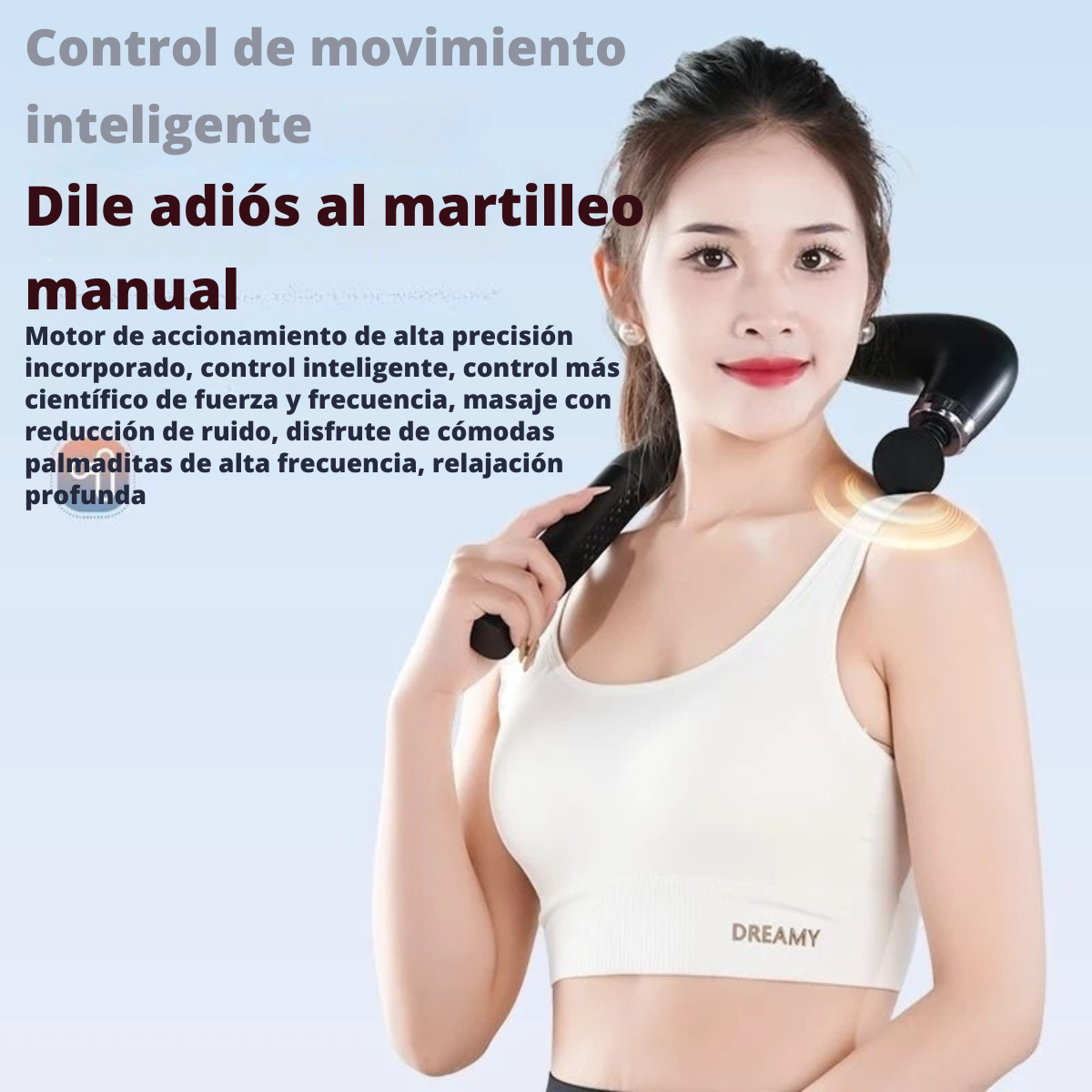 Masajeador Electrico Corporal Percutor Fisioterapia 4 Cabezas intercambiables