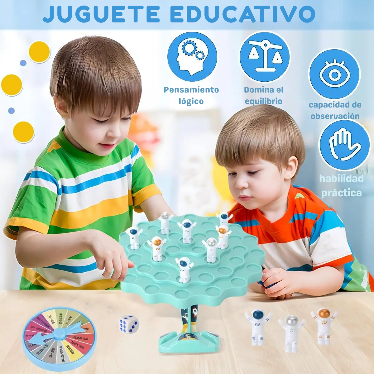 Juego De Mesa Educativo De Equilibrio Astronauta Interactivo