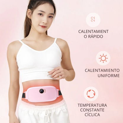 Cinturon Térmico Eléctrico Recargable Alivia Cólicos con función vibradora