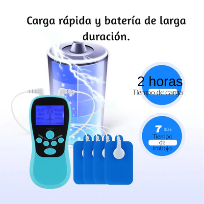 Estimulador Masajeador Muscular Eléctrico Fisioterapia 8 Electrodos