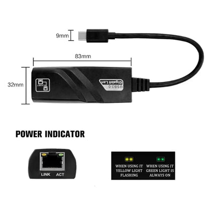 Hub Adaptador Tipo C A Lan 3.0 Internet + Velocidad