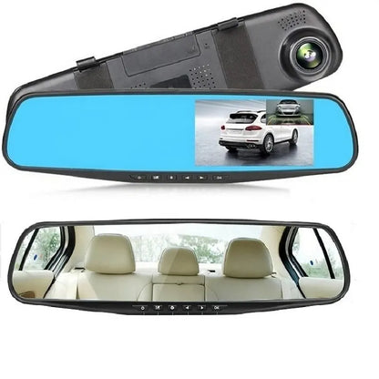 Espejo Retrovisor Doble Cámara Pantalla 4.3'' Full HD Carro