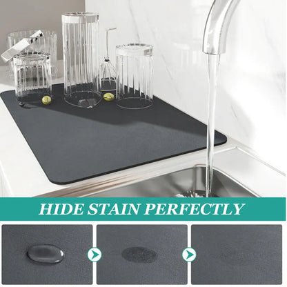 Tapete De Secado De Platos Para Cocina, Absorbente, Goma