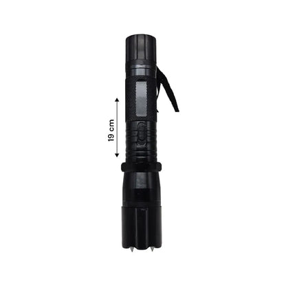Linterna Taser Y Laser de color Negro Luz Blanca