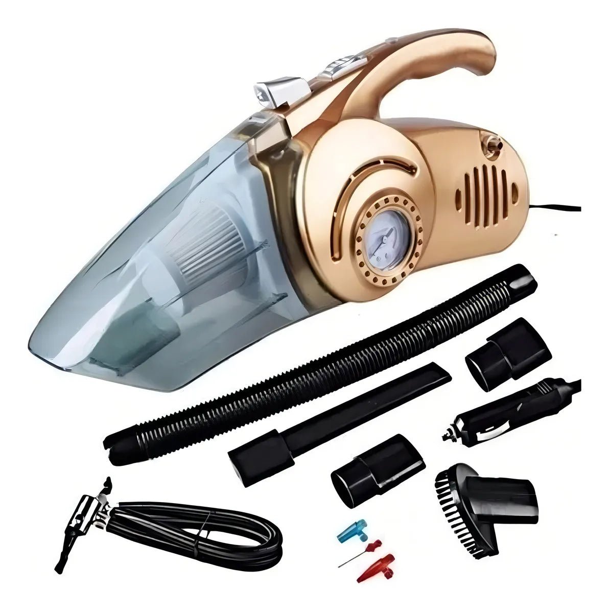 Aspiradora De Carro 4 En 1 Integrado Linterna Y Compresor - Camva Store