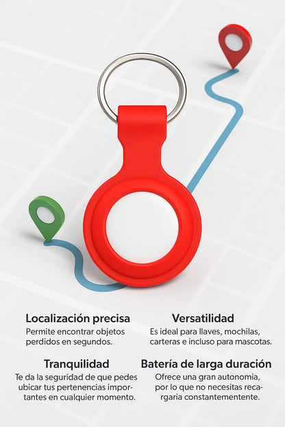 Rastreador Gps Bluetooth Funda Silicona Llavero Localizador